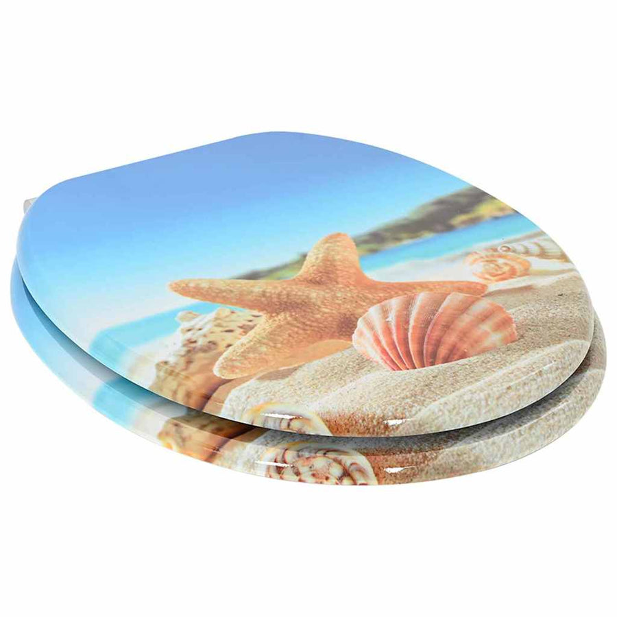 Toiletbril Zee Schelp 44 x 38 cm MDF-plaat