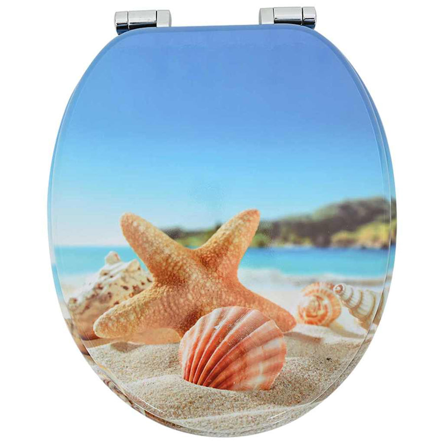 Toiletbril Zee Schelp 44 x 38 cm MDF-plaat