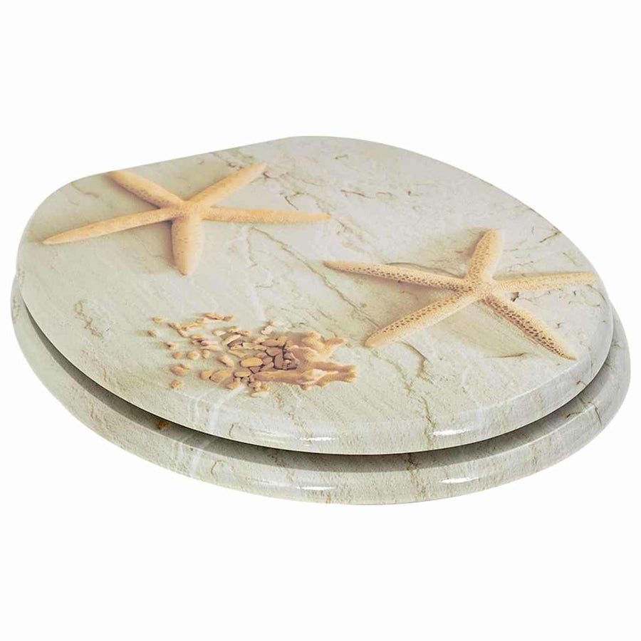 Toiletbril Geel en Wit 44 x 38 cm MDF-plaat