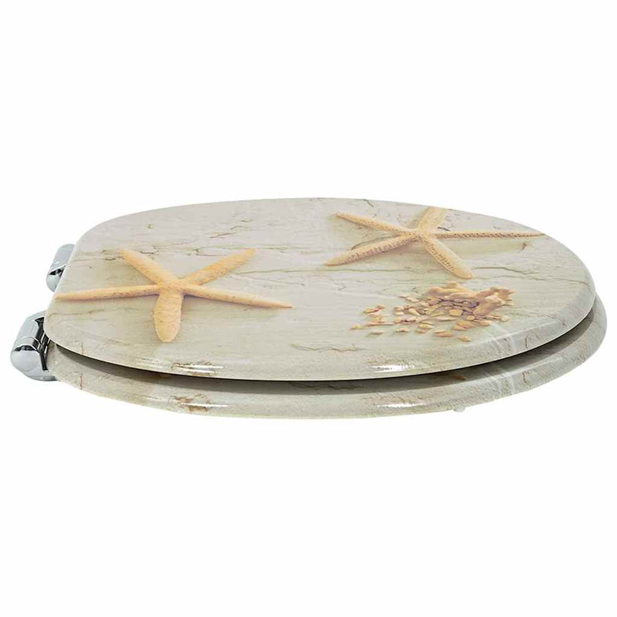 Toiletbril Geel en Wit 44 x 38 cm MDF-plaat