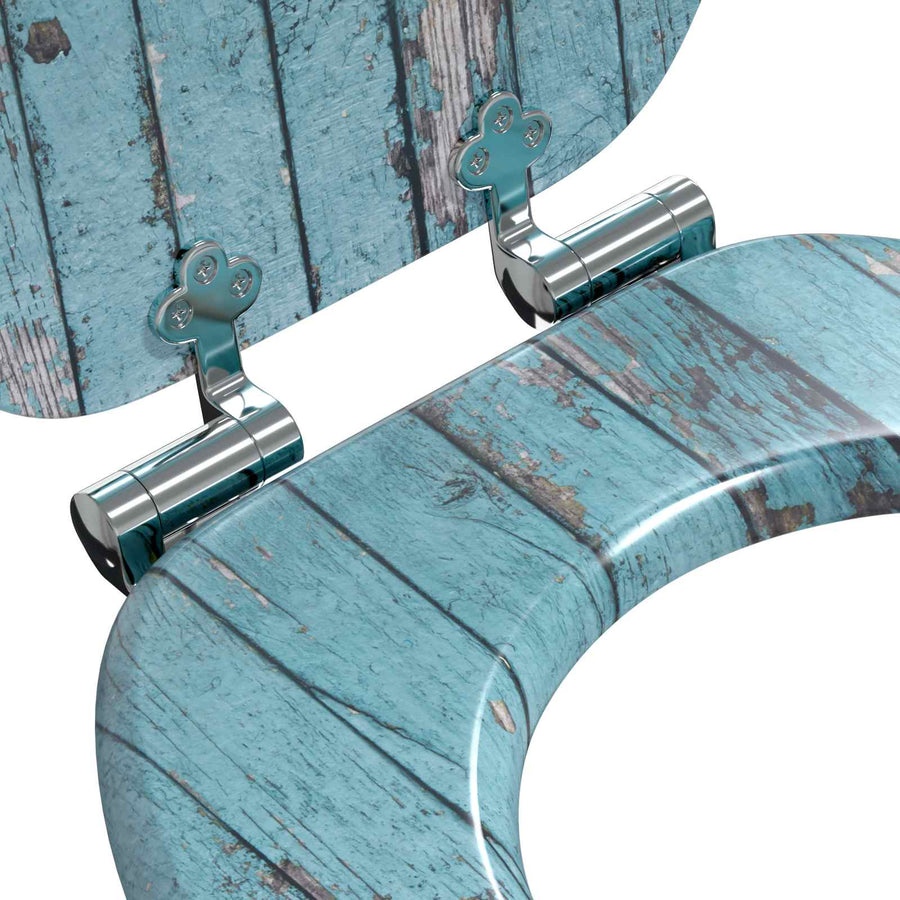 Toiletzitting Blauw 43,8 x 37,8 cm MDF-plaat