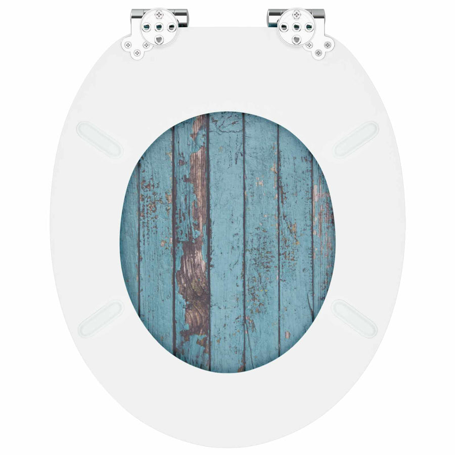 Toiletzitting Blauw 43,8 x 37,8 cm MDF-plaat