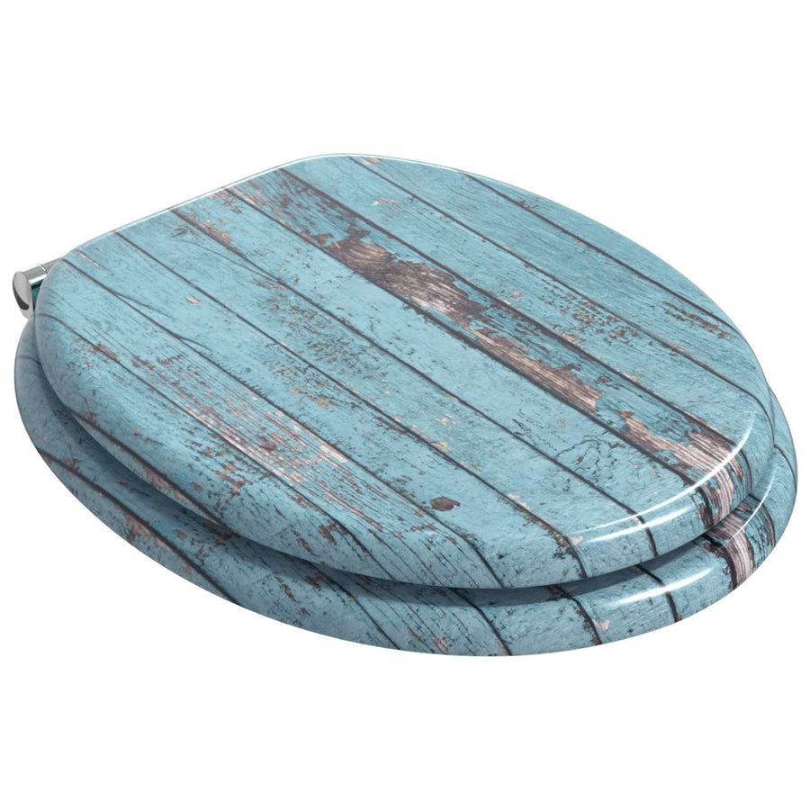 Toiletzitting Blauw 43,8 x 37,8 cm MDF-plaat