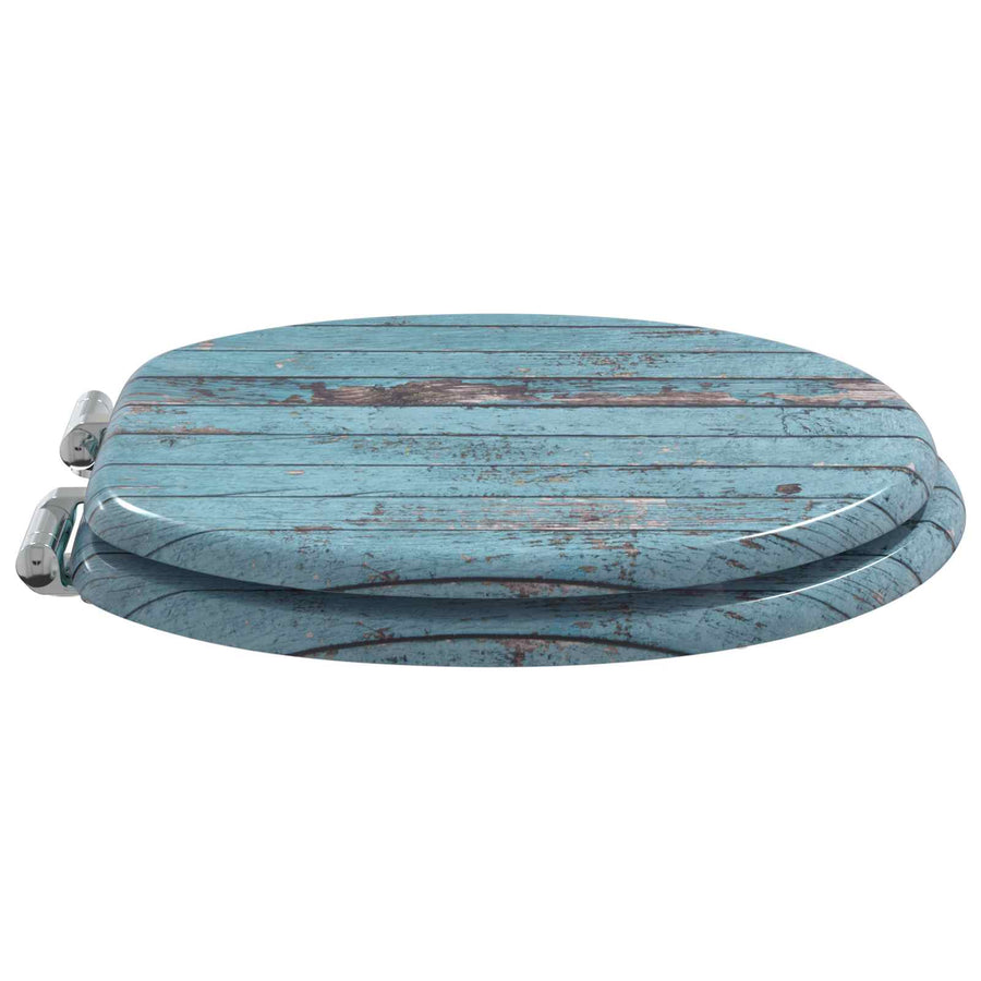 Toiletzitting Blauw 43,8 x 37,8 cm MDF-plaat