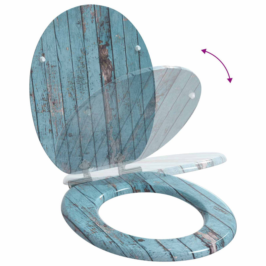 Toiletzitting Blauw 43,8 x 37,8 cm MDF-plaat