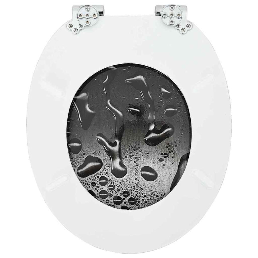 Toiletbril Grijs 44 x 38 cm MDF-plaat
