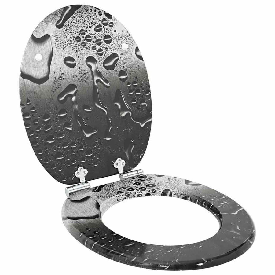 Toiletbril Grijs 44 x 38 cm MDF-plaat