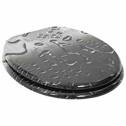 Toiletbril Grijs 44 x 38 cm MDF-plaat