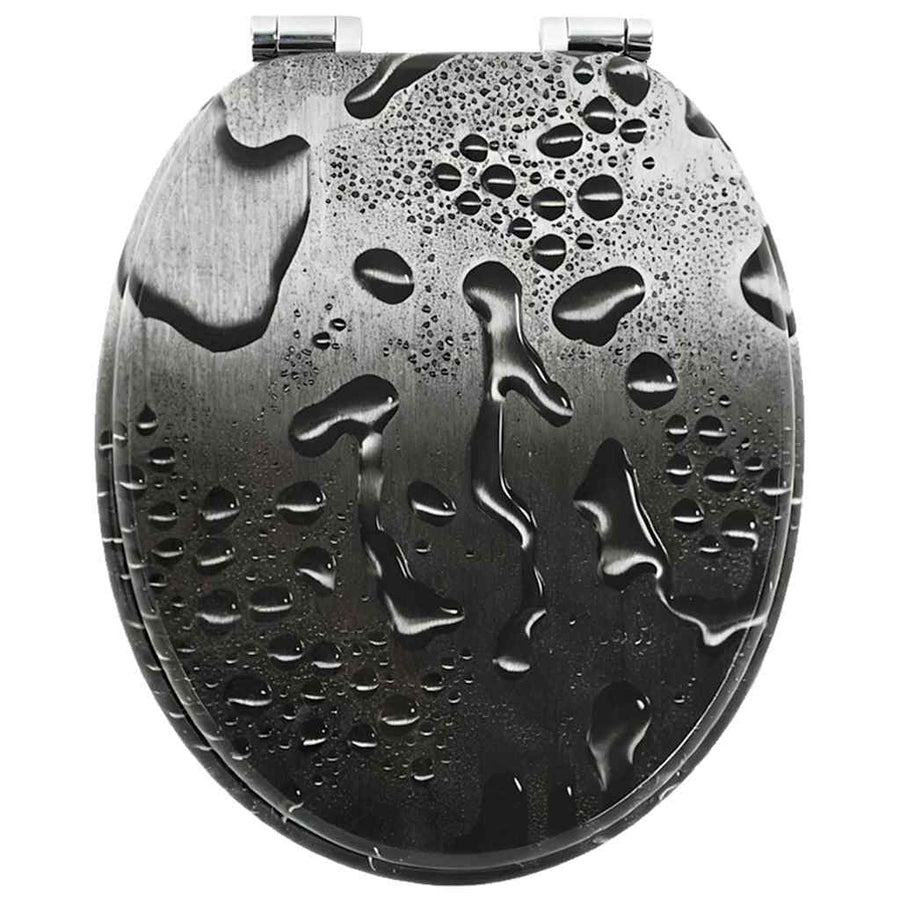 Toiletbril Grijs 44 x 38 cm MDF-plaat