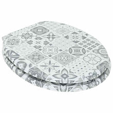 Toiletbril Blauw en Wit Porselein 44 x 38 cm MDF-plaat