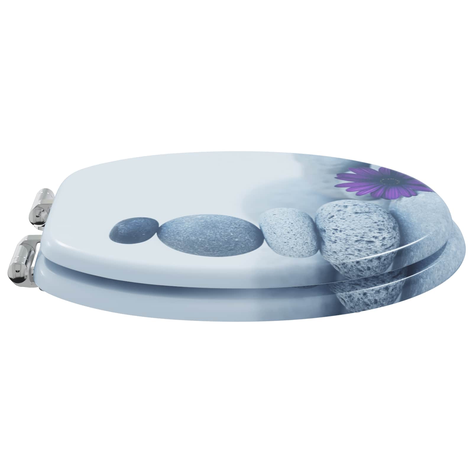 Toiletbril Grijs 44 x 38 cm MDF-plaat