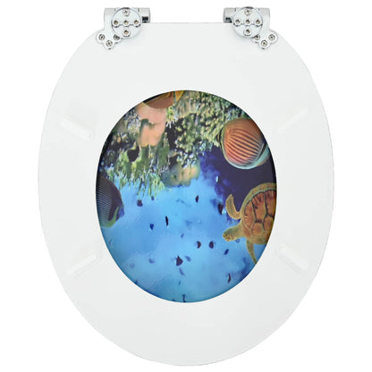 Toiletbril Diep Zee Blauw 44 x 38 cm MDF-plaat