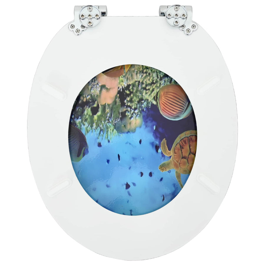 Toiletbril Diep Zee Blauw 44 x 38 cm MDF-plaat