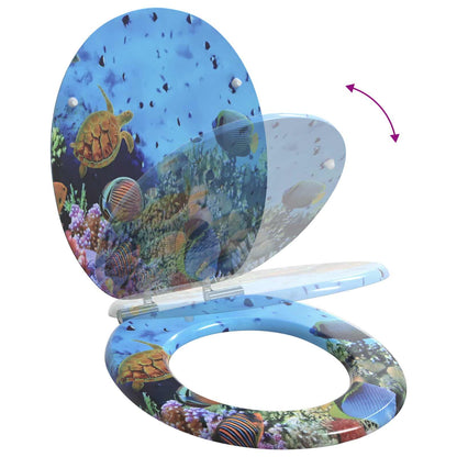 Toiletbril Diep Zee Blauw 44 x 38 cm MDF-plaat