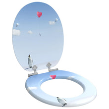 Toiletzitting Blauw 43,8 x 37,8 cm MDF-plaat