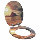 Soft-close toilet seat Orange 44 x 38 cm MDF board