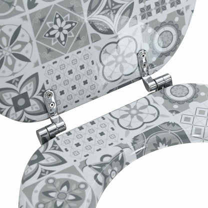 Toiletzitting Grijs 43,8 x 37,8 cm MDF-plaat