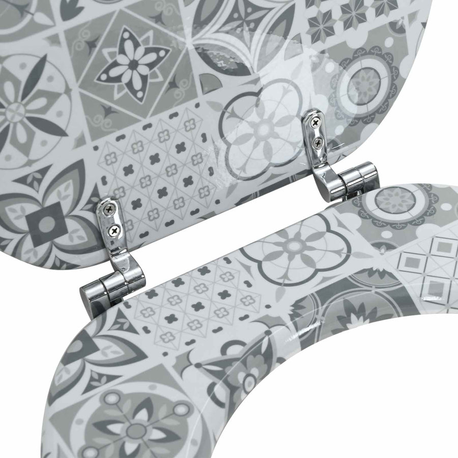 Toiletzitting Grijs 43,8 x 37,8 cm MDF-plaat