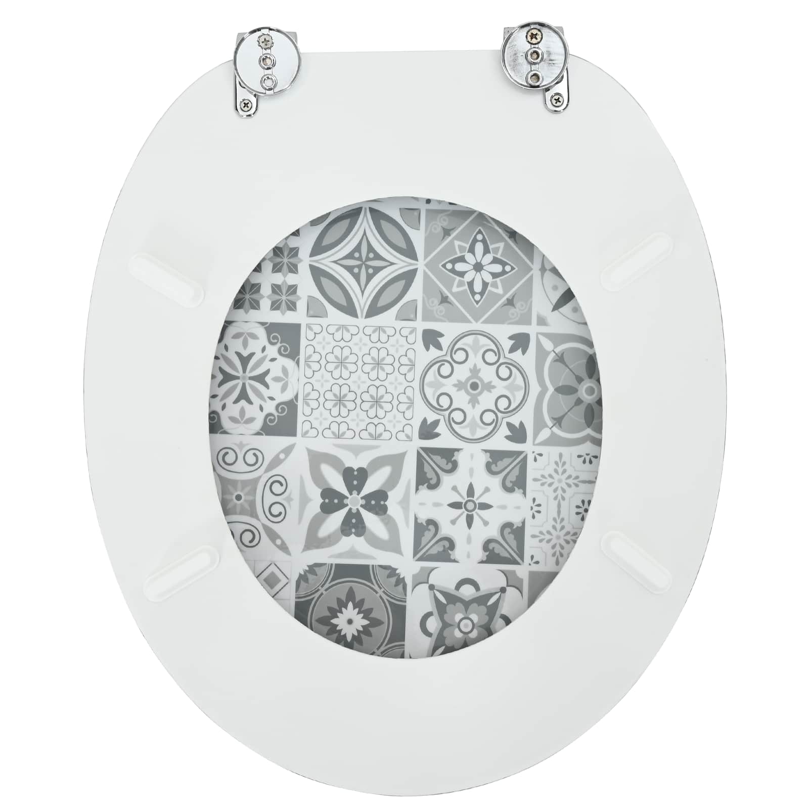Toiletzitting Grijs 43,8 x 37,8 cm MDF-plaat