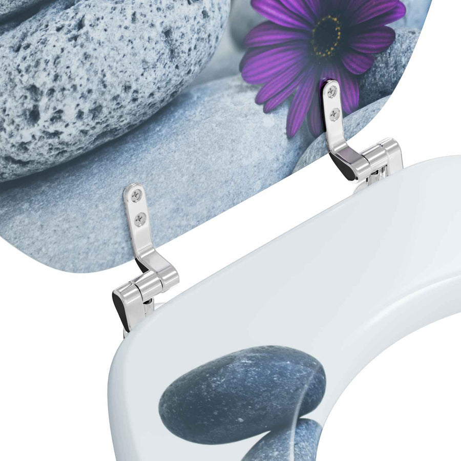 Toiletbril Grijs 44 x 38 cm MDF-plaat