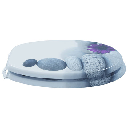 Toiletbril Grijs 44 x 38 cm MDF-plaat