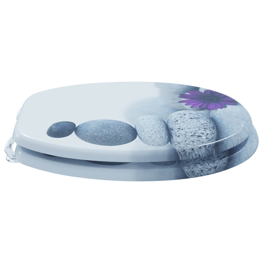 Toiletbril Grijs 44 x 38 cm MDF-plaat