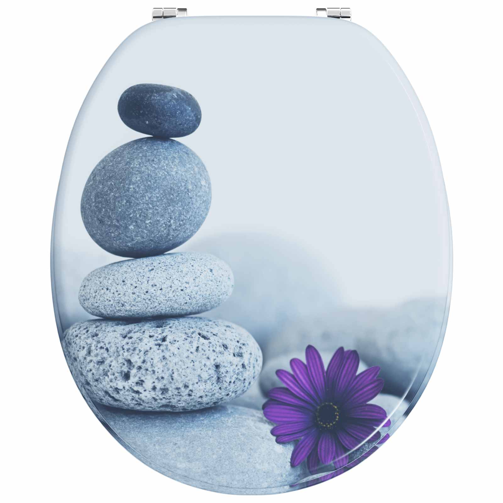 Toiletbril Grijs 44 x 38 cm MDF-plaat