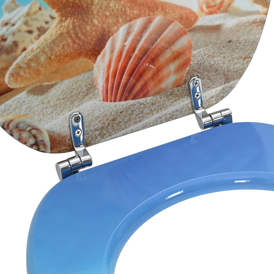 Toiletbril Lichtblauw 44 x 38 cm MDF-plaat