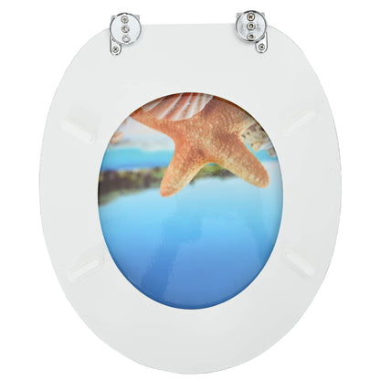 Toiletbril Lichtblauw 44 x 38 cm MDF-plaat