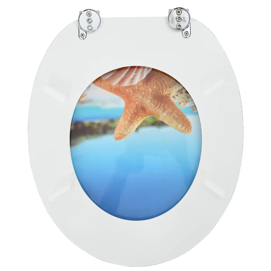 Toiletbril Lichtblauw 44 x 38 cm MDF-plaat