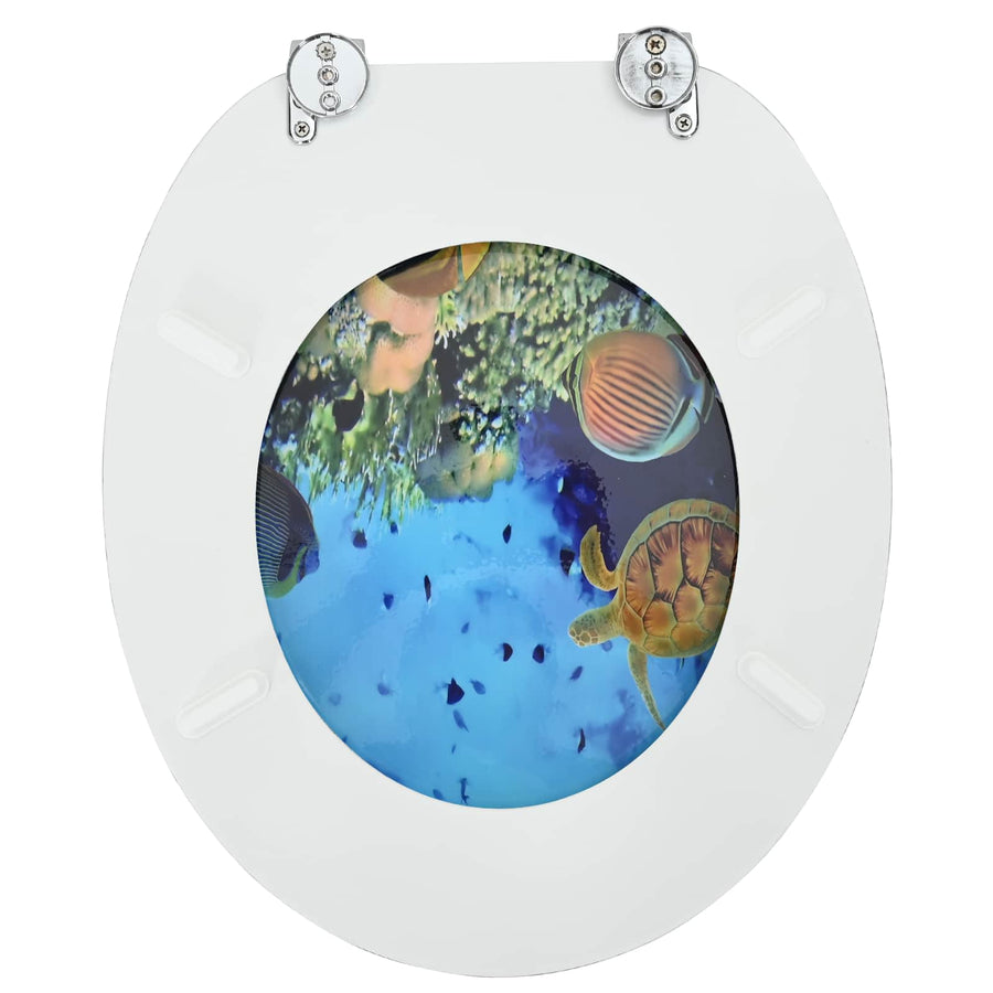 Toiletbril Diep Zee Blauw 44 x 38 cm MDF-plaat