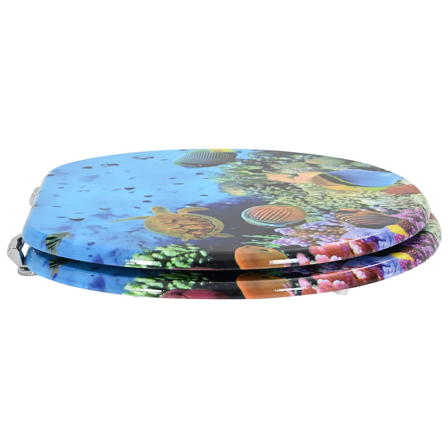 Toiletbril Diep Zee Blauw 44 x 38 cm MDF-plaat