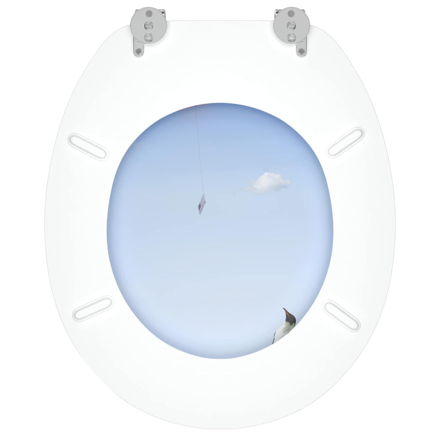 Toiletbril Blauw 44 x 38 cm MDF-plaat