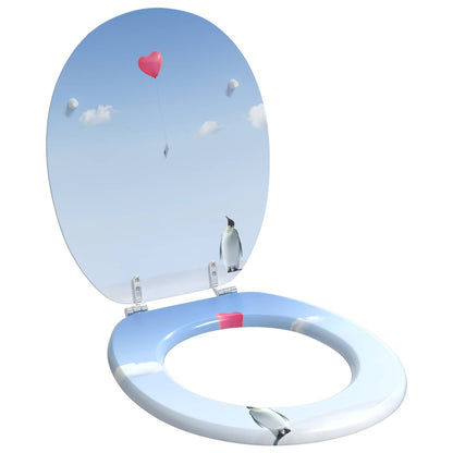 Toiletbril Blauw 44 x 38 cm MDF-plaat