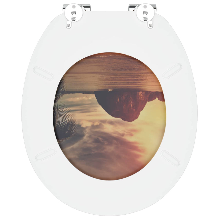 Toiletbril Oranje 44 x 38 cm MDF-plaat
