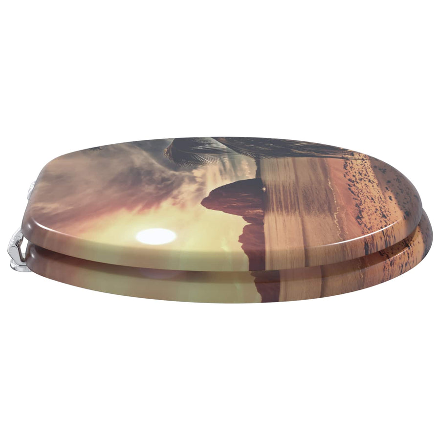 Toiletbril Oranje 44 x 38 cm MDF-plaat