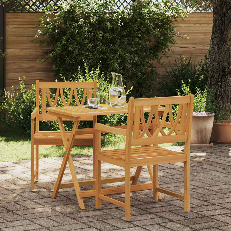 Tuinbank 2 pcs Naturel 56 x 55,5 x 90 cm Massief Acaciahout
