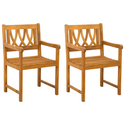 Tuinbank 2 pcs Naturel 56 x 55,5 x 90 cm Massief Acaciahout