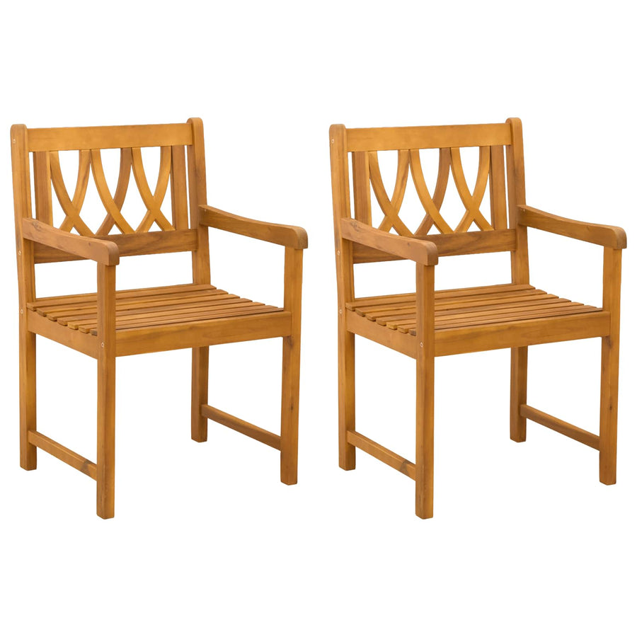 Tuinbank 2 pcs Naturel 56 x 55,5 x 90 cm Massief Acaciahout