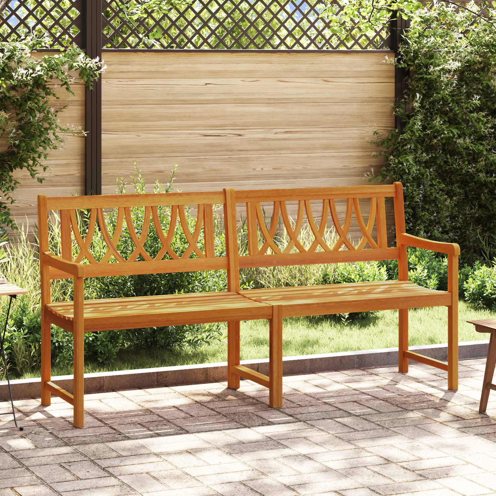 Tuinbank Naturel 180 x 55,5 x 90 cm Massief Acaciahout