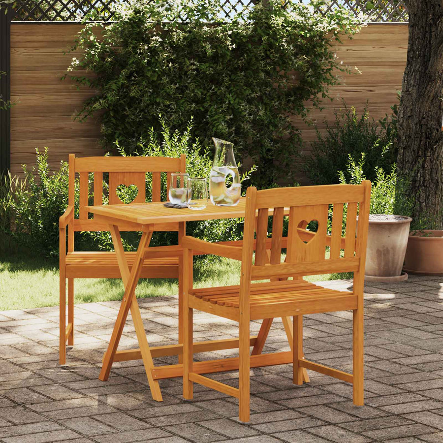 Tuinbank 2 pcs Naturel 56 x 55,5 x 90 cm Massief Acaciahout