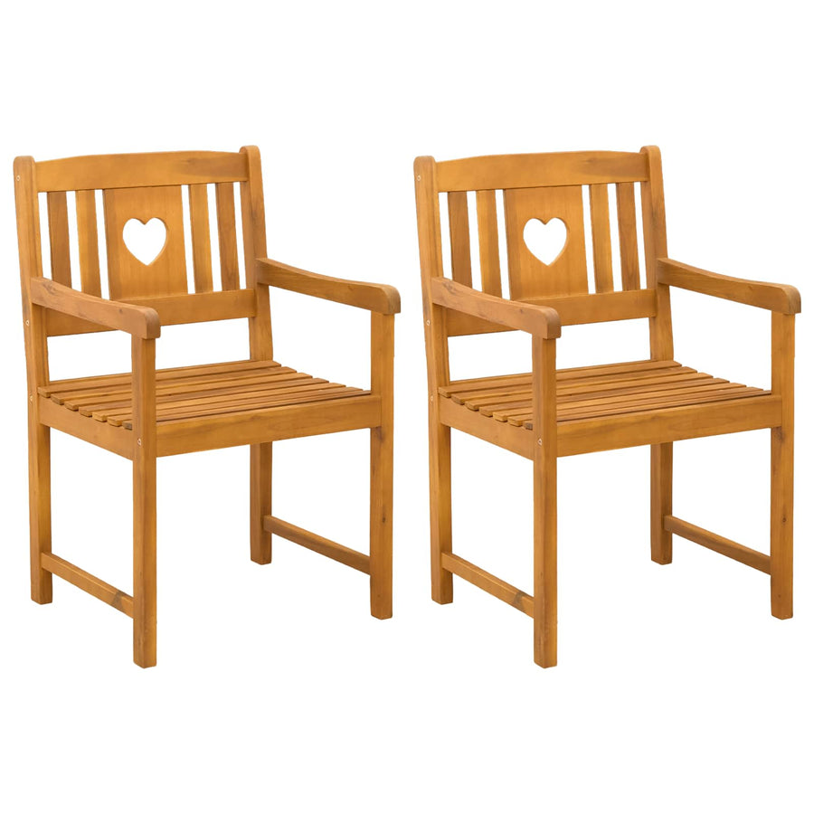 Tuinbank 2 pcs Naturel 56 x 55,5 x 90 cm Massief Acaciahout