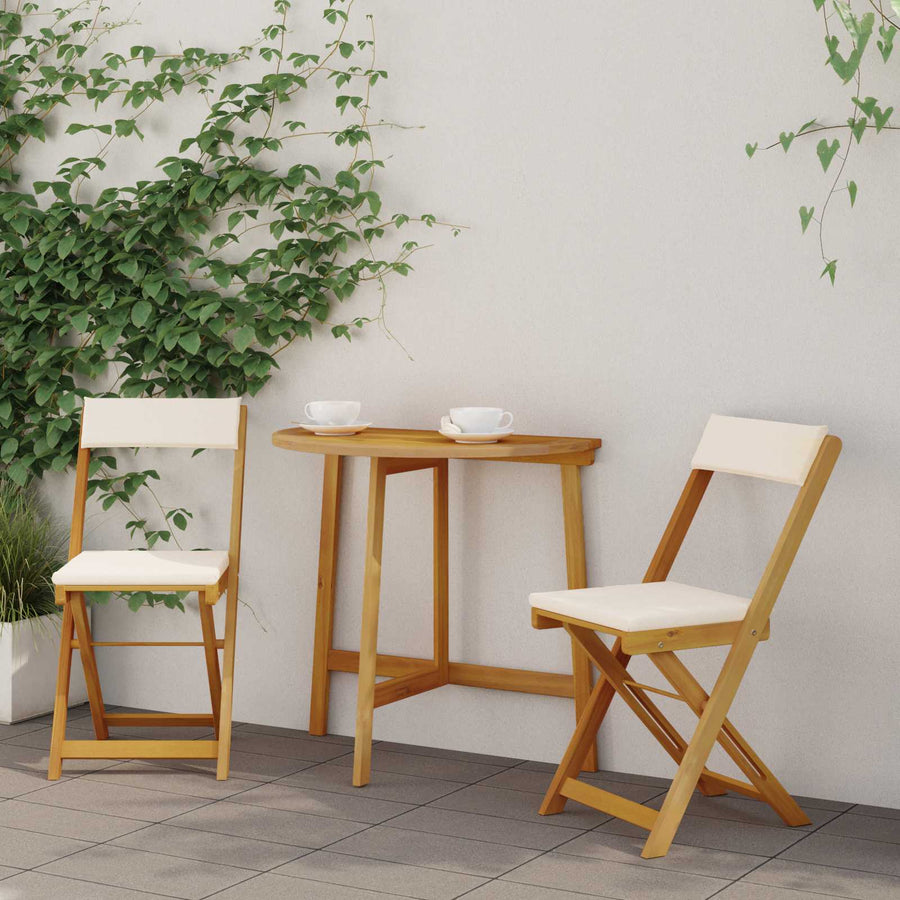 Bistrostoelen voor buiten 2 pcs Crèmewit 40 x 53 x 80 cm