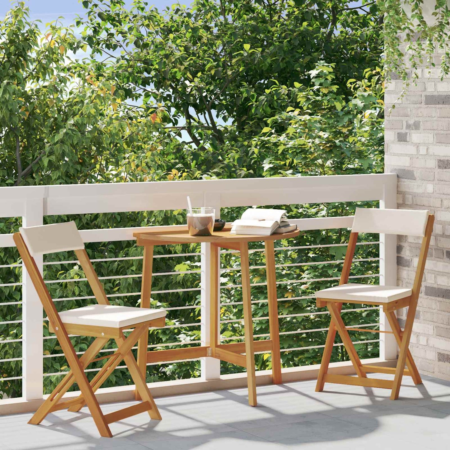 Bistrostoelen voor buiten 2 pcs Crèmewit 40 x 53 x 80 cm