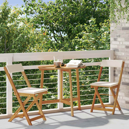 Bistrostoelen voor buiten 2 pcs Crèmewit 40 x 53 x 80 cm