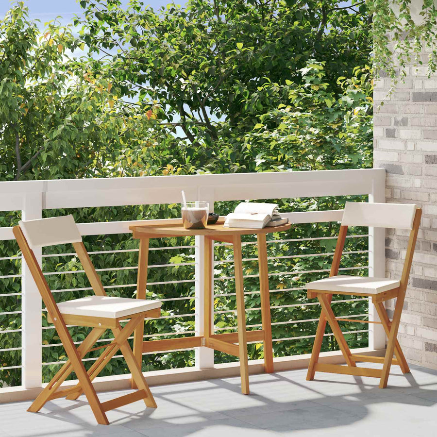 Bistrostoelen voor buiten 2 pcs Crèmewit 40 x 53 x 80 cm
