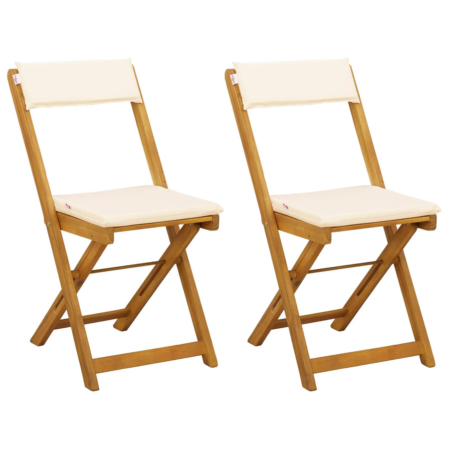 Bistrostoelen voor buiten 2 pcs Crèmewit 40 x 53 x 80 cm