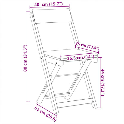 Bistrostoelen voor buiten 2 pcs Crèmewit 40 x 53 x 80 cm