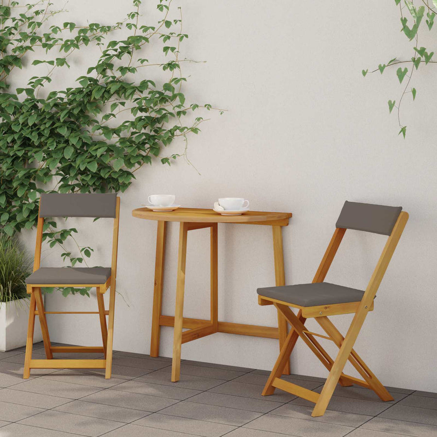 Bistrostoelen voor buiten 2 pcs Donkergrijs 40 x 53 x 80 cm