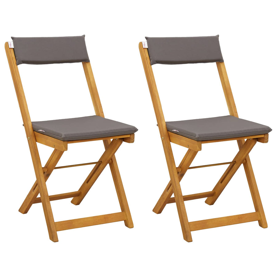 Bistrostoelen voor buiten 2 pcs Donkergrijs 40 x 53 x 80 cm